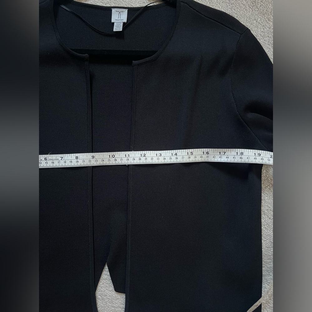 Tristan Gorgeous Black Open Front Cardigan - Picture 5 of 9
